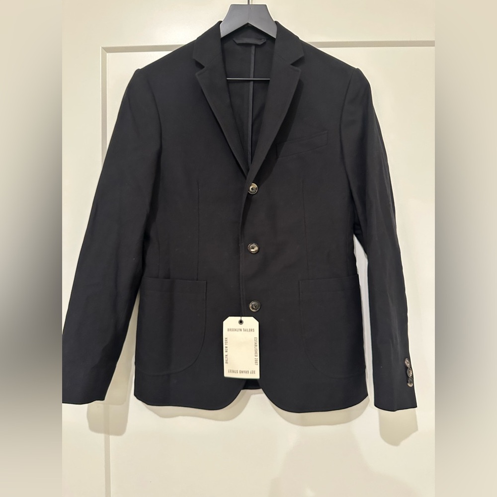 NWT Brooklyn Tailors BKT35 Unstructured Black Men's Blazer